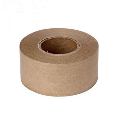 Water Active Fiberglass Reinforced  Gummed kraft paper tape black with logo