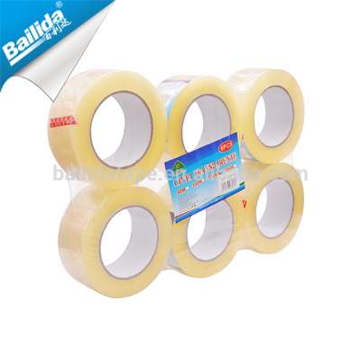 Worldwide clear opp self adhesive waterproof packing boxes sticky tape for office