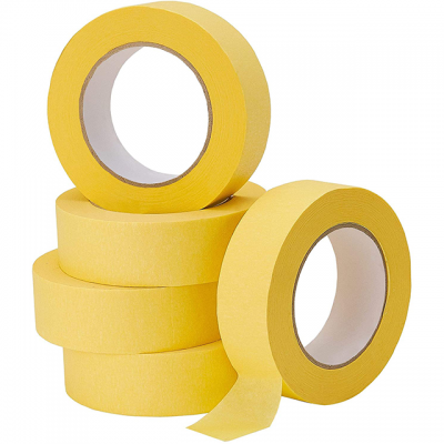 General purpose 2inch yellow crepe paper car painting cheap automotive masking tape